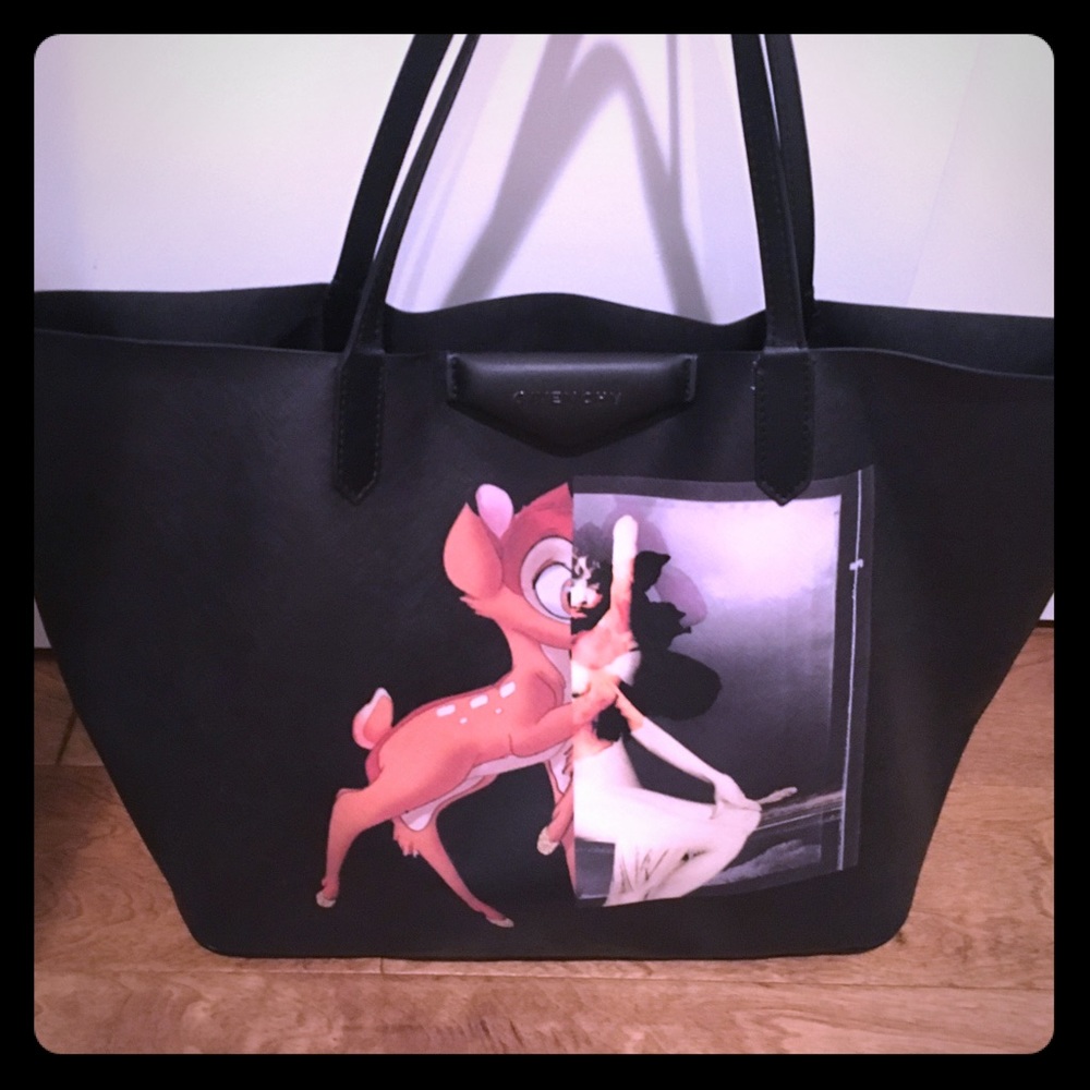 Givenchy like tote with the Bambi art.